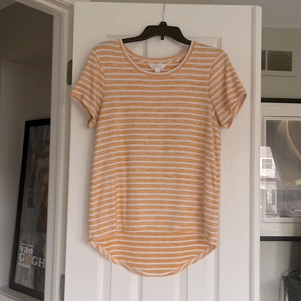 EUC high-low Market & Spruce T-Shirt in soft orange (yellow gold)